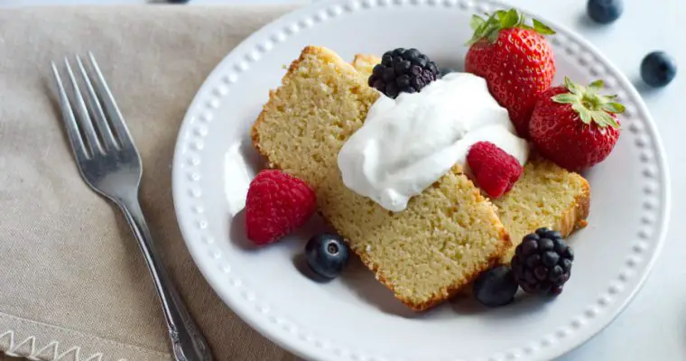 Almond Sour Cream Keto Pound Cake