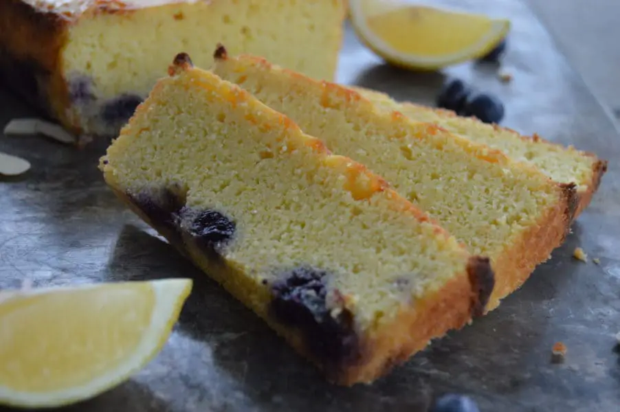 Lemon BlueBerry Cream Cake- Made with almond flour and no sugar this cake is going to impress. Bright lemon flavor and sweet blueberries are the perfect spring combination.