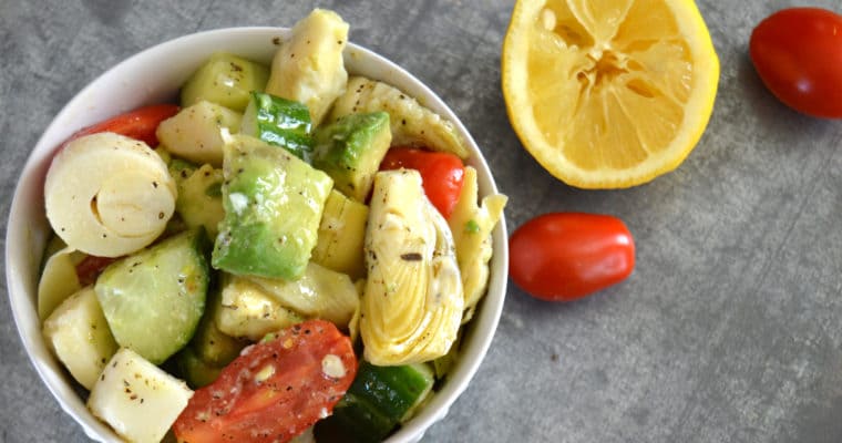 Artichoke Salad with Garlic Vinaigrette