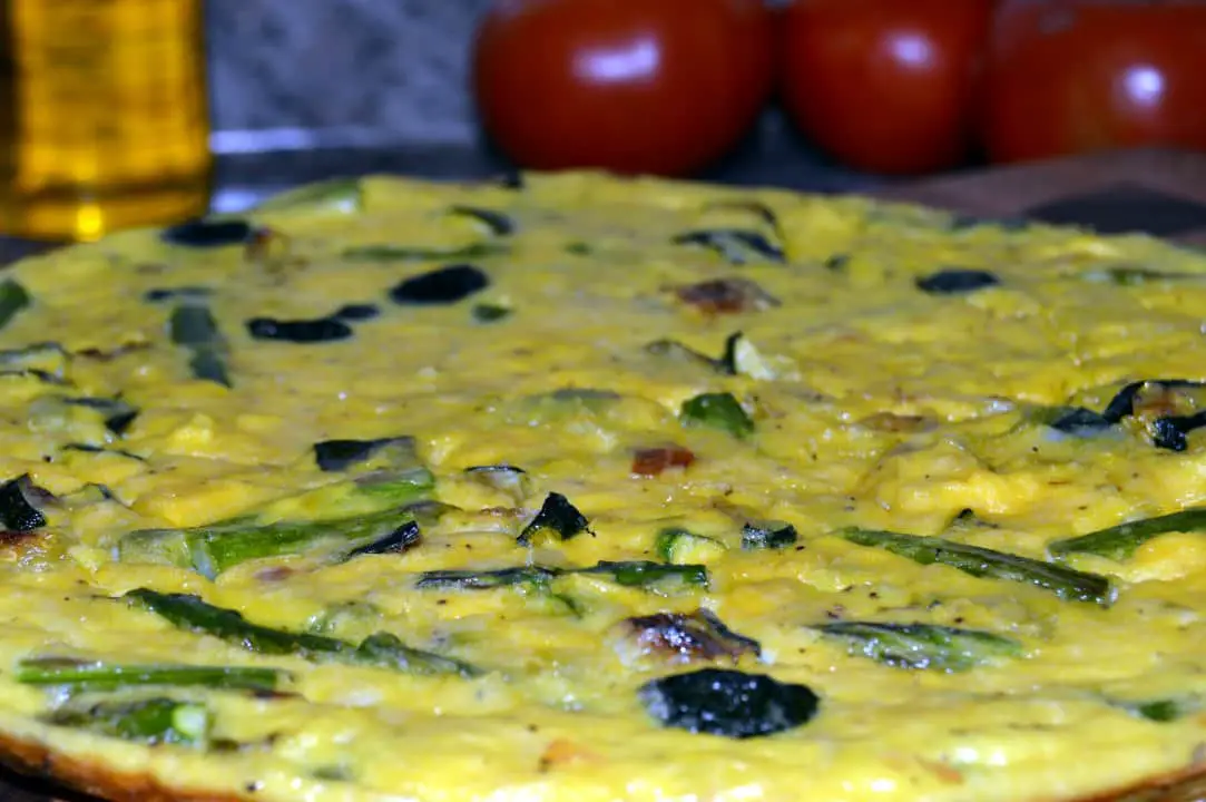 Melted Leek Frittata with Roasted Asparagus and Zucchini - An absolutely delicious way to welcome spring!