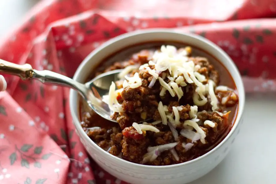 Bowl of Texas Style Venison Chili