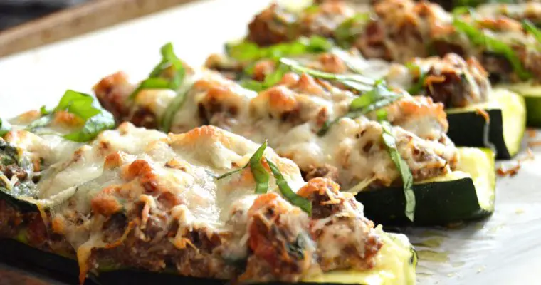 Stuffed Zucchini with Venison, Ricotta & Spinach – Keto, Low Carb