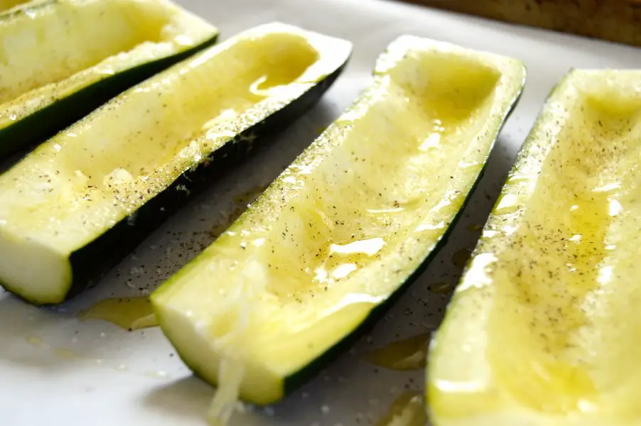 Stuffed Zucchini with Venison & Ricotta step one