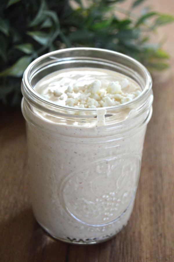 Incredibly addictive creamy garlic feta dressing