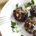 Sausage & Spinach Stuffed Mushrooms...savory, spicy, yummy goodness.