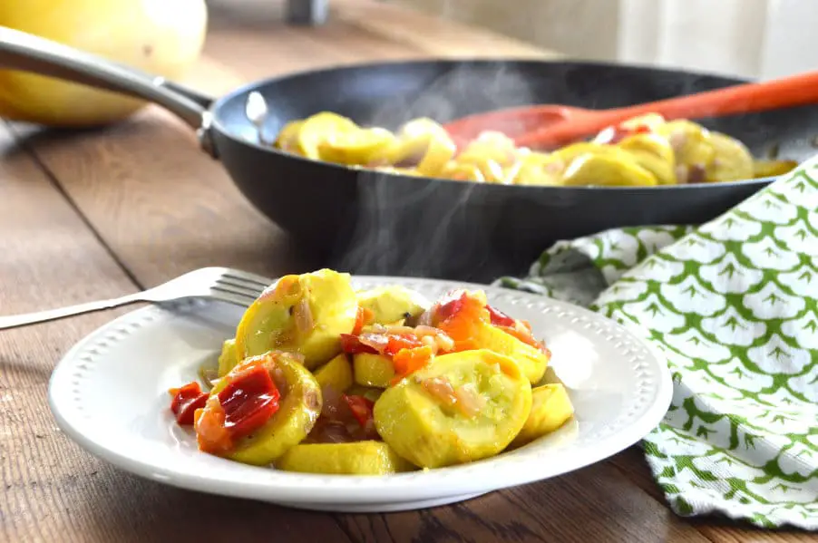 Sautéed Summer Squash with Onions & Peppers is the by far one of my favorite summer dishes. 