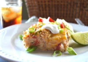 Easy Tex-Mex Chicken & Rice Casserole