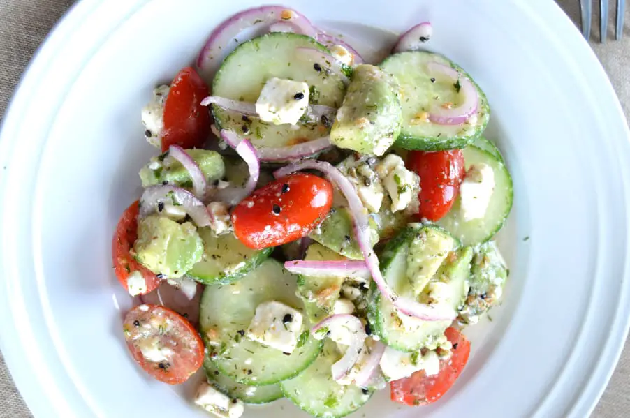 Tangy Cucumber Salad with Feta