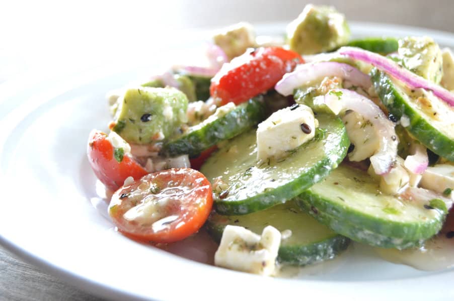 Tangy Cucumber Salad with Feta