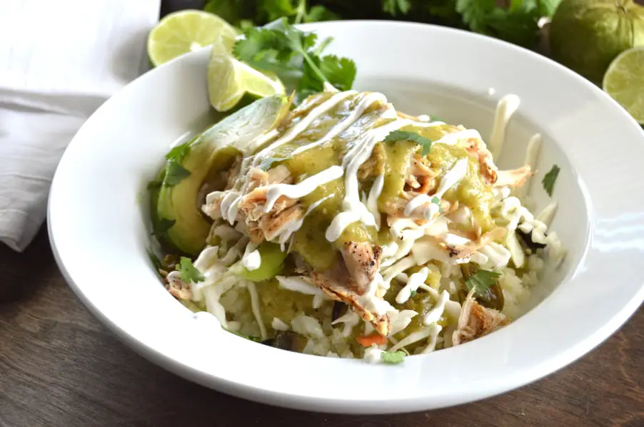 Chicken Verde Taco Bowl