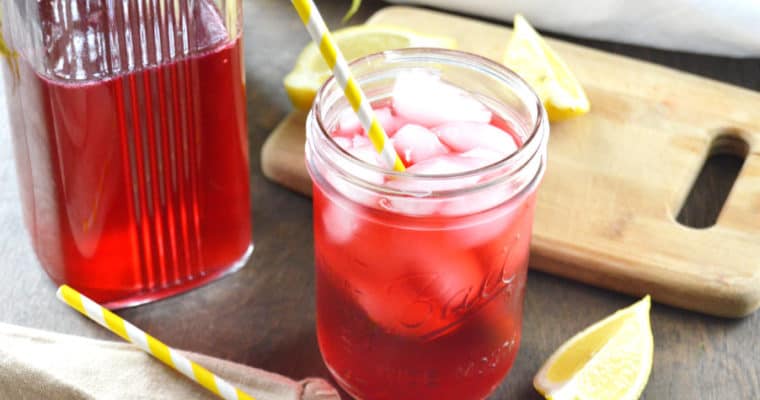 Sugar Free Hibiscus Lemonade Cooler