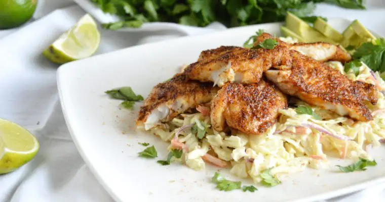 Blackened Redfish Taco Bowls – GF, LC, Keto