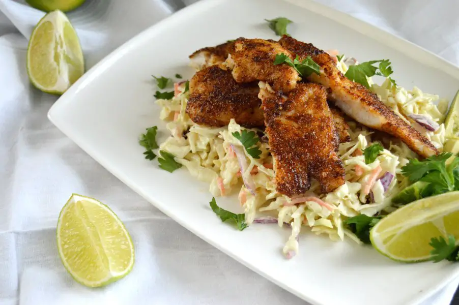 Blacken Redfish Taco Bowls Low Carb, Gluten Free, Keto
