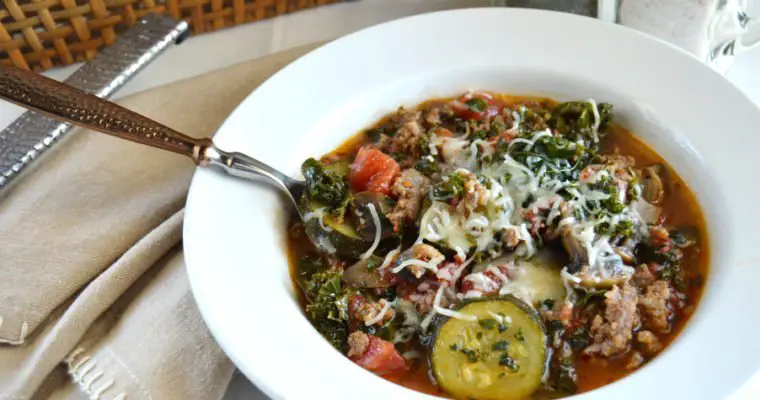 Spicy Italian Sausage & Kale Soup
