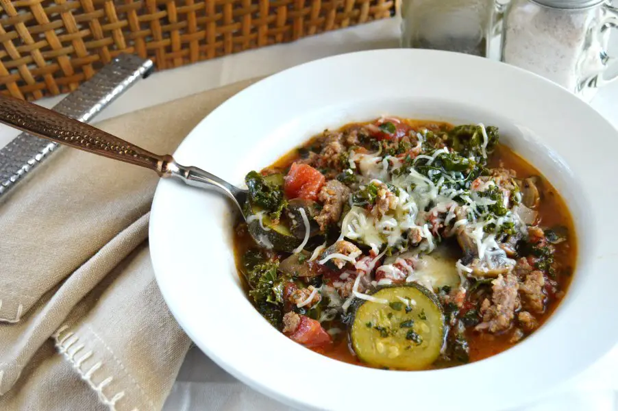 Italian Sausage & Kale Soup - Dairy Free, Gluten Free, Low Carb, Keto