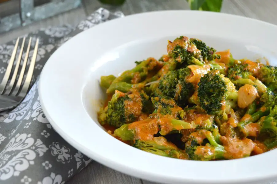 Thai Red Curry Broccoli - Dairy Free, Gluten Free, Low Carb, Keto, vegan