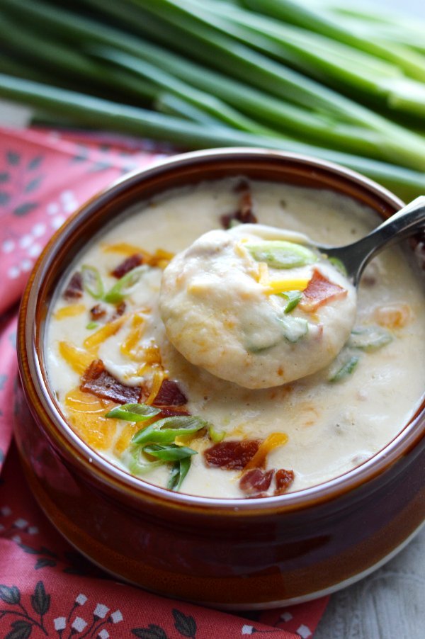Low Carb Loaded Baked Potato Soup Recipe