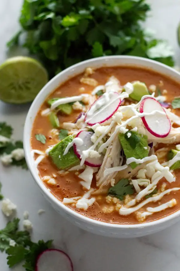 Bowl of Mexican Tomato Soup - Low Carb, Gluten Free