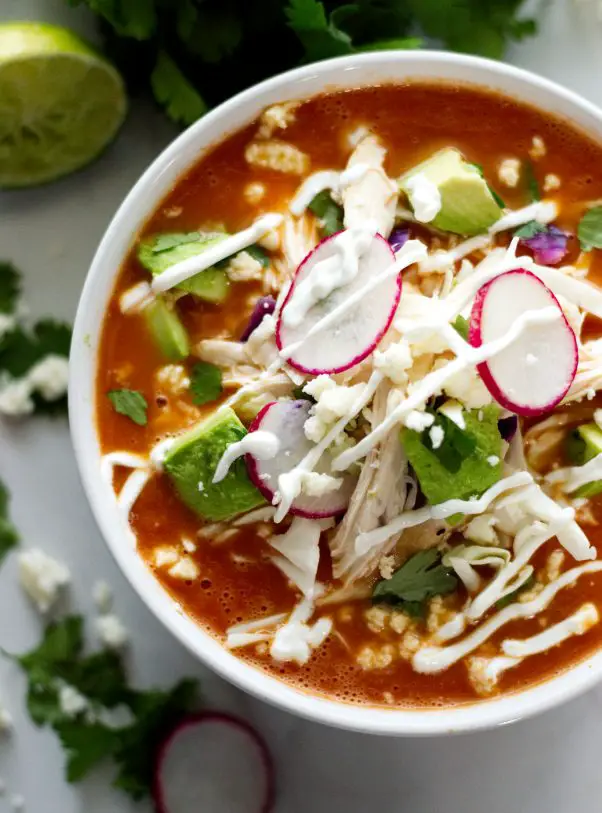 Bowl of Mexican Tomato Soup - Gluten Free & low Carb