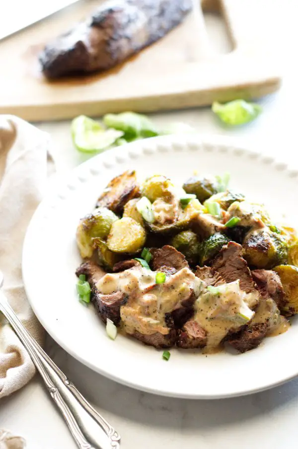 Plated Blackened Venison with Cajun Cream Sauce