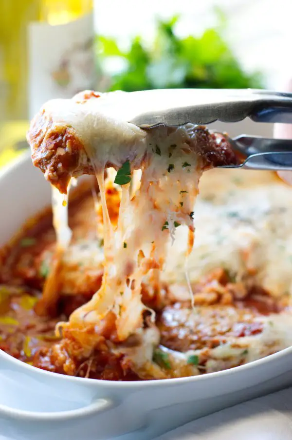 Serving Venison Parmesan - Low Car, Keto, Gluten Free