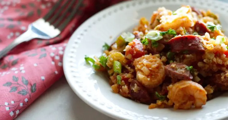 Keto Jambalaya with Shrimp & Andouille