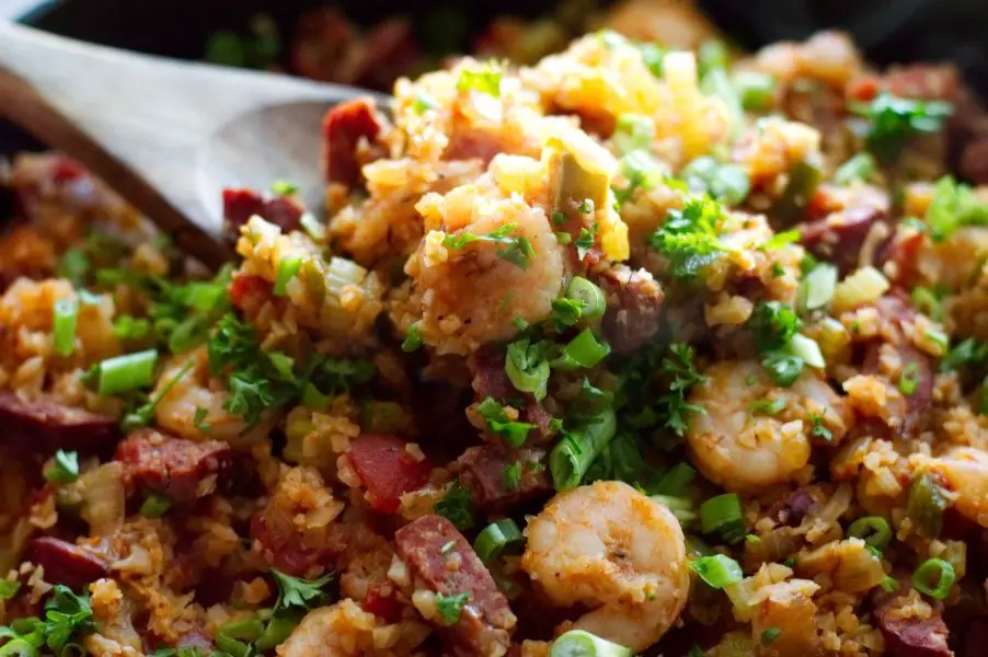 Keto Jambalaya with Shrimp & Sausage