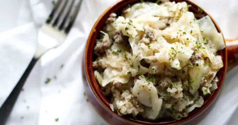 Unstuffed Cabbage Roll Skillet with Sauerkraut