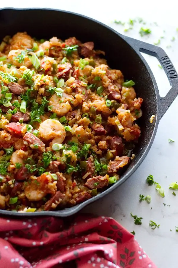 Keto Jambalaya with Shrimp and Andouille Sausage