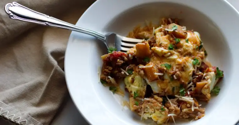 Italian Sausage Casserole with Eggplant