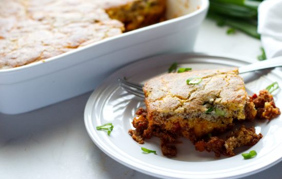 Keto Cornbread Casserole with Ground Venison