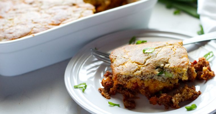 Keto Cornbread Casserole with Ground Venison