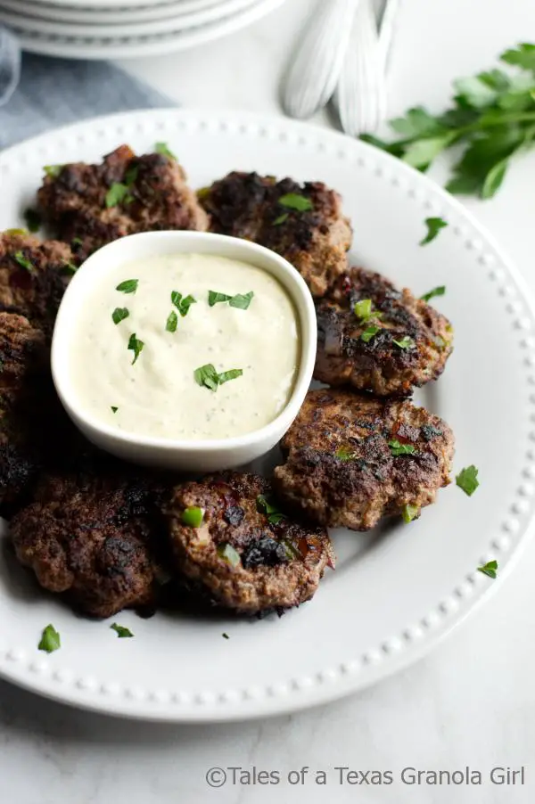 Jalapeno Hamburger Steak Bites with Avocado Ranch