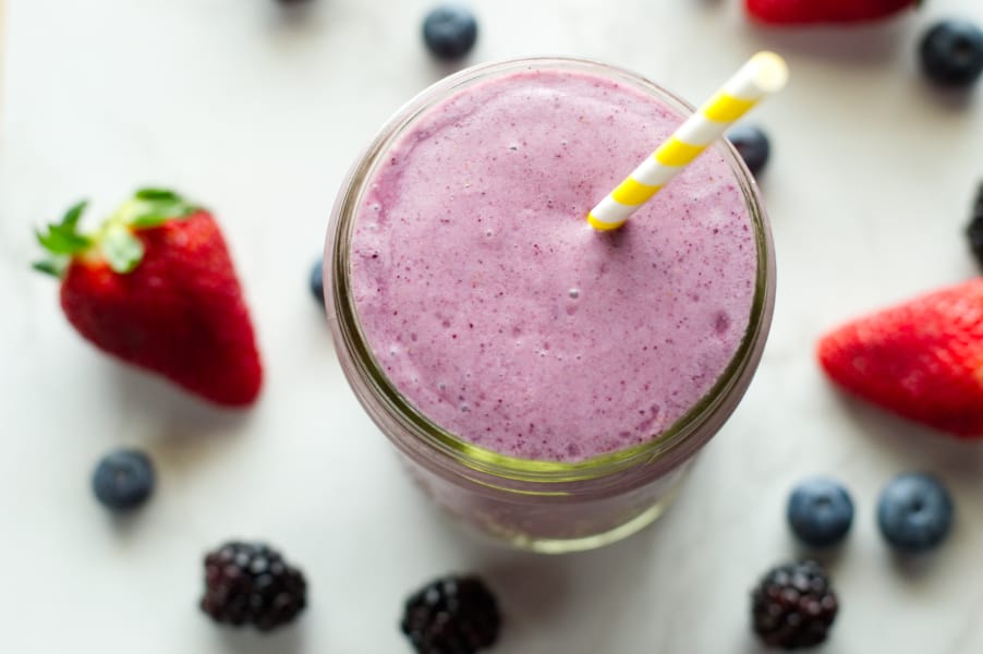 Triple Berry Cheesecake Keto Smoothie - Low Carb & Gluten Free