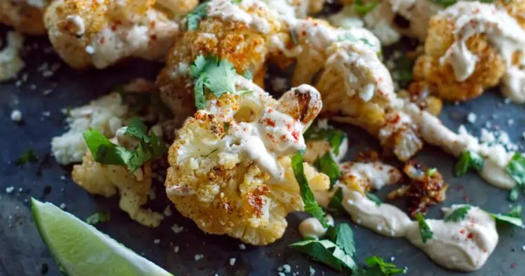 Mexican Street Style Grilled Cauliflower