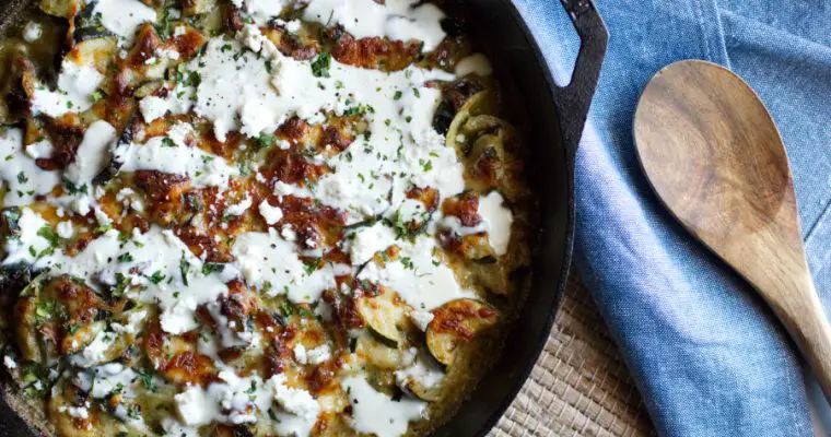 Keto Zucchini Gratin with Poblanos