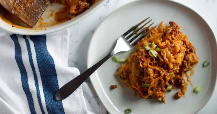 Keto Mexican Spaghetti Casserole