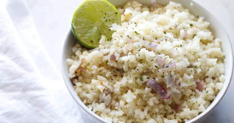 Garlic Lime Cauliflower Rice