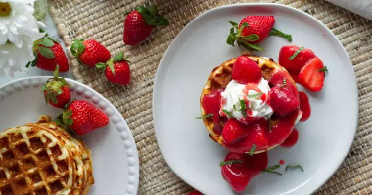 Keto Strawberry Shortcake Chaffle