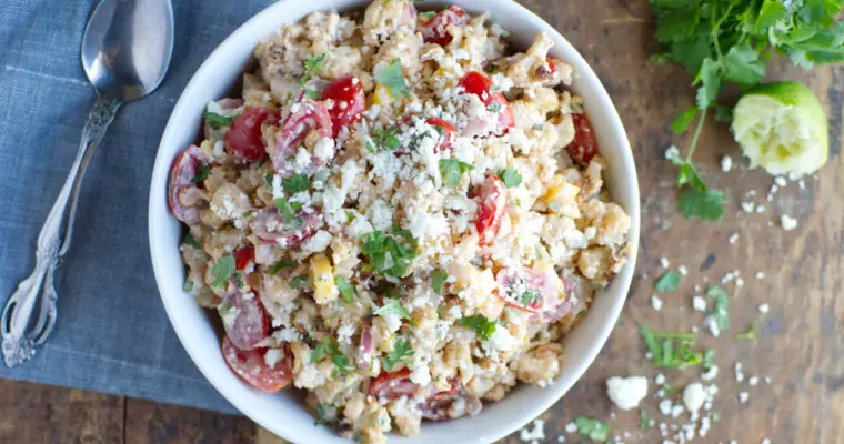 Keto Mexican Street Cauliflower Salad