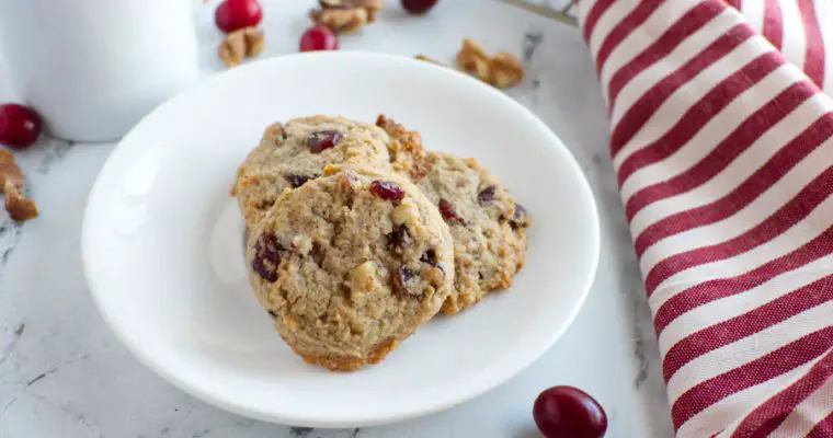 Keto Cranberry Walnut Cookies